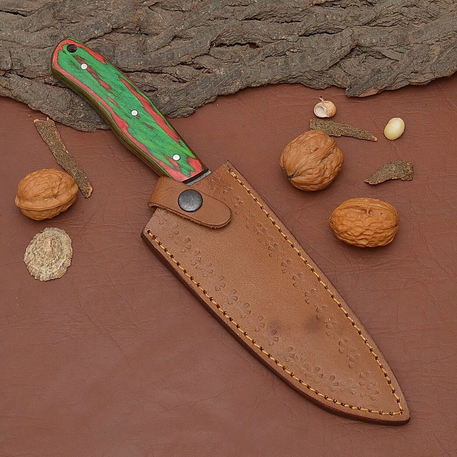 Authentic Damascus Steel Fillet Knife  7 Inch Handmade Chef Knife For Outdoor Use 3