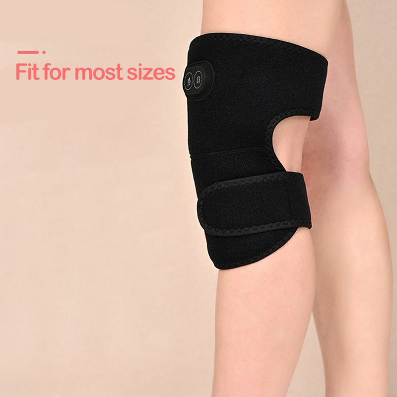 Shoulder Brace Heated USB Electric Knee Massager Vibration Massage Adjustable Support Strap With Th 3