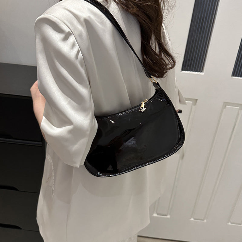 Women's Retro Solid Color Handbag, Leather Shoulder Underarm Bag, Casual Hobos Purses and Fashion Ladies Hand Bags