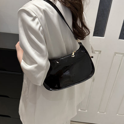 Women's Retro Solid Color Handbag, Leather Shoulder Underarm Bag, Casual Hobos Purses and Fashion Ladies Hand Bags
