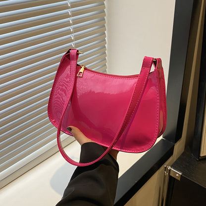 Women's Retro Solid Color Handbag, Leather Shoulder Underarm Bag, Casual Hobos Purses and Fashion Ladies Hand Bags