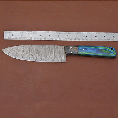 Premium Handmade Damascus Steel Kitchen Knife  12 Chef Fillet Knife With Wooden Handle 1