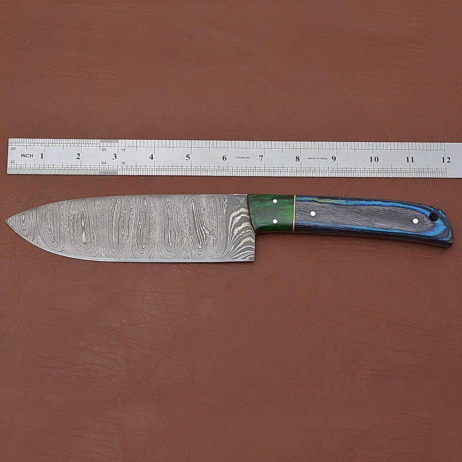 Damascus Steel Fillet Knife  Handmade Chef Knife For Kitchen  Outdoor Use 1