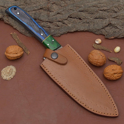 Damascus Steel Fillet Knife  Handmade Chef Knife For Kitchen  Outdoor Use 3