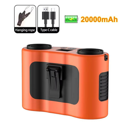 BreezeBelt Portable Waist Clip Fan  20000mAh Rechargeable Hanging Fan With Double Air Outlets For O 8