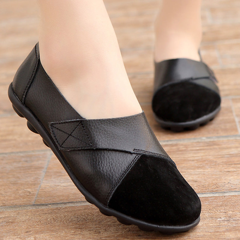 Womens Elegant Flats Soft Leather Low Heels Casual Flat Shoes  Stylish Loafers For Women Footwear C 3