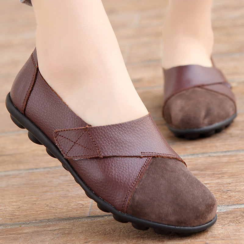 Womens Elegant Flats Soft Leather Low Heels Casual Flat Shoes  Stylish Loafers For Women Footwear C 1