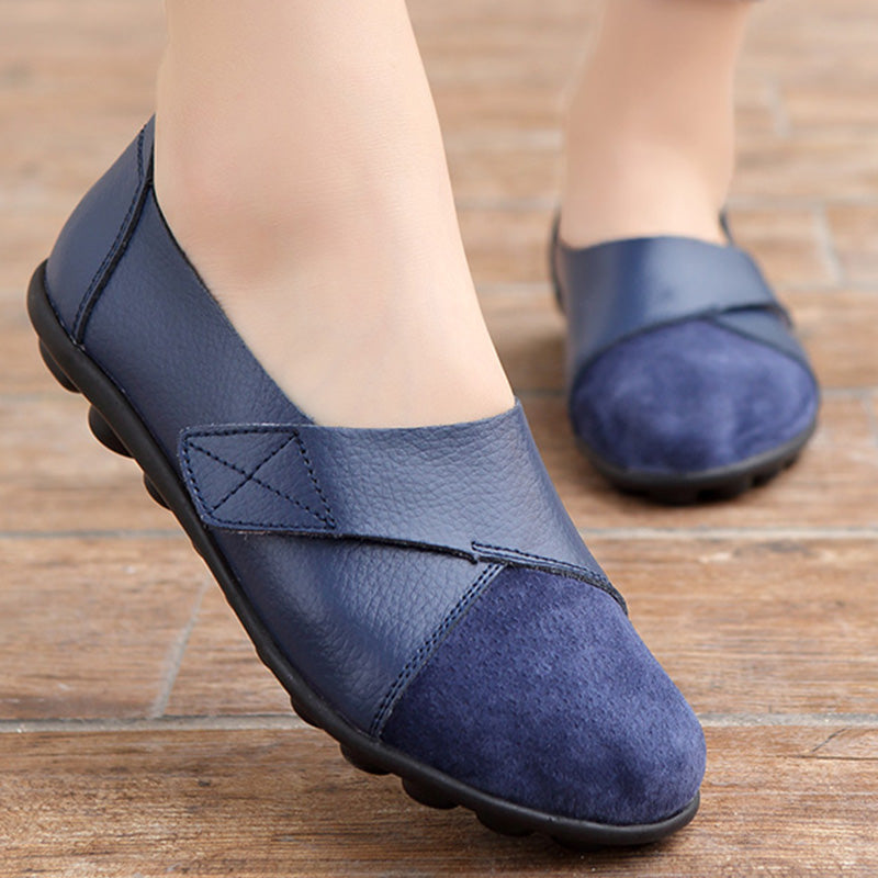 Womens Elegant Flats Soft Leather Low Heels Casual Flat Shoes  Stylish Loafers For Women Footwear C 2