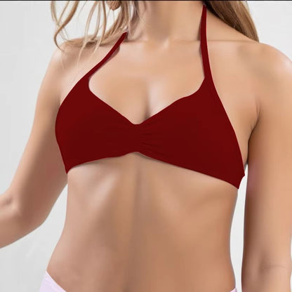 FlexEase Strappy Sports Bra  Seamless HighSupport Yoga Top With Thin Halter Straps For Women 17