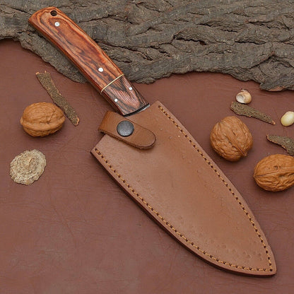 Authentic Damascus Steel Fillet Knife  Handmade Kitchen  Hunting Knife 3