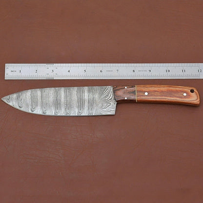 Authentic Damascus Steel Fillet Knife  Handmade Kitchen  Hunting Knife 2