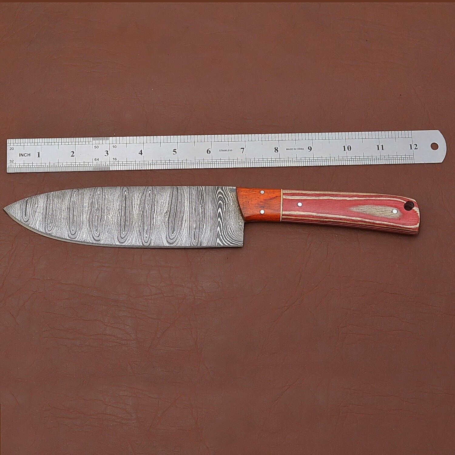 HandForged Damascus Steel Kitchen Fillet Knife  Razor Sharp 12 Chef Knife 1