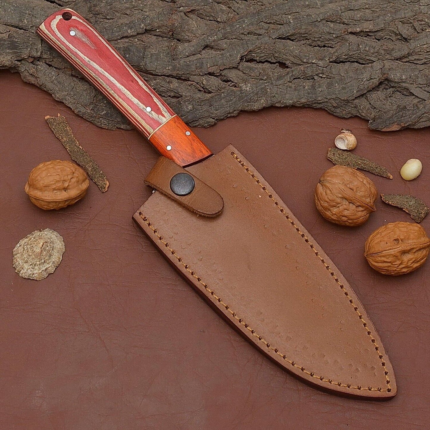 HandForged Damascus Steel Kitchen Fillet Knife  Razor Sharp 12 Chef Knife 3