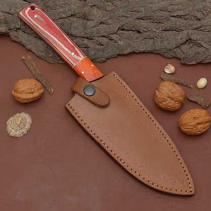 HandForged Damascus Steel Kitchen Fillet Knife  Razor Sharp 12 Chef Knife 3