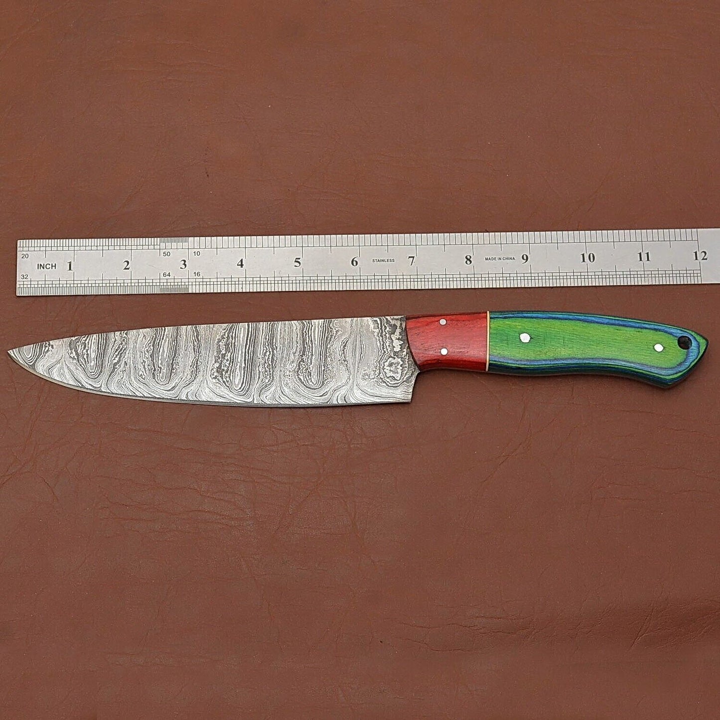 Master Chef Handmade Damascus Steel Fillet Knife  Elegant Pakka Wood Handle 1