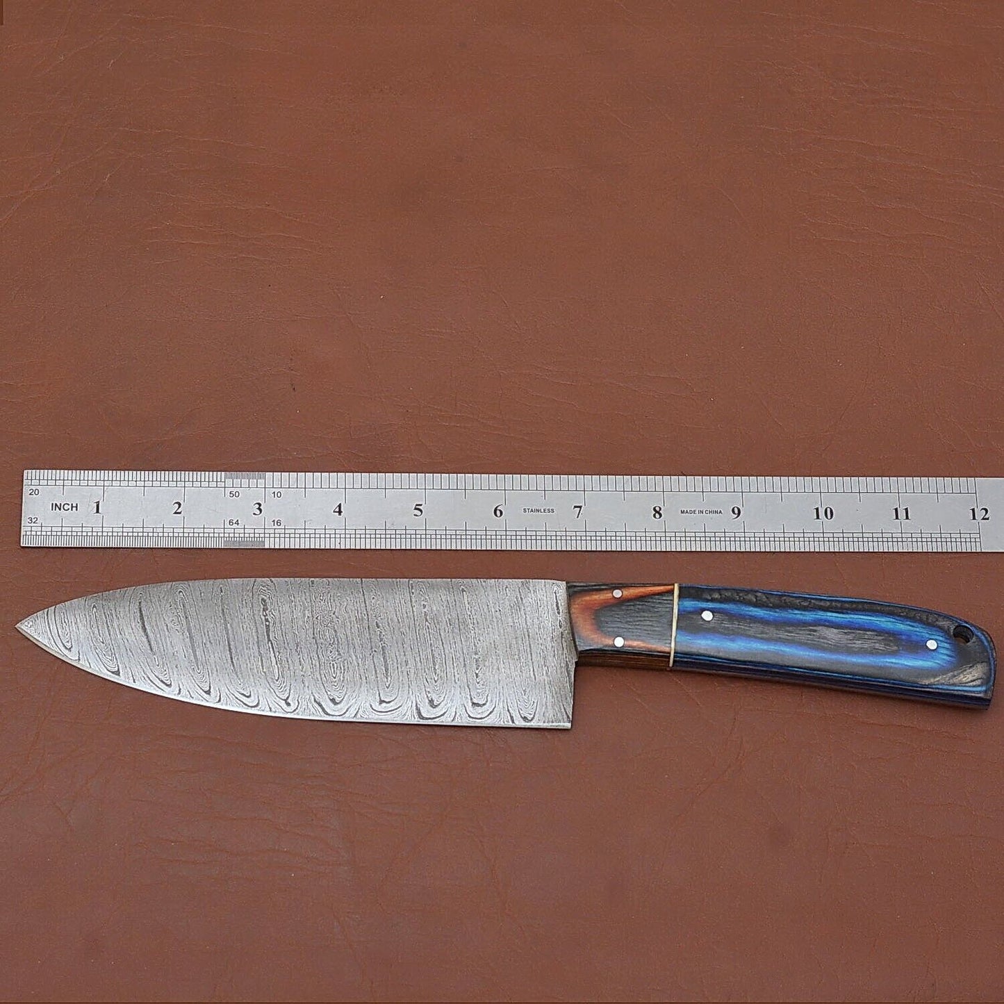 Artisan Damascus Steel Chef Fillet Knife  Handmade Cooking  Camping Knife 2