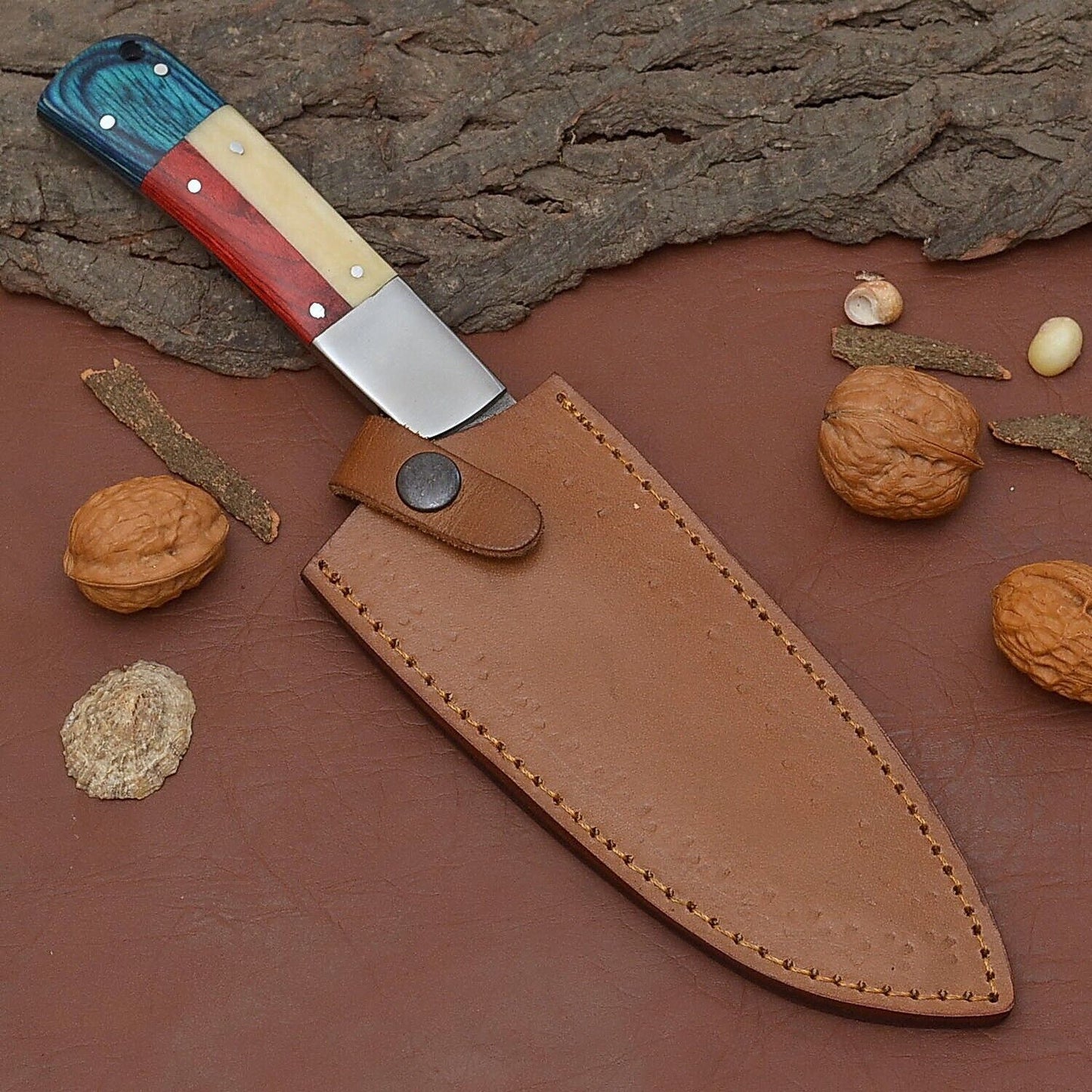 Custom Handmade Damascus Steel Fillet Knife  Professional Kitchen Knife Gift 3