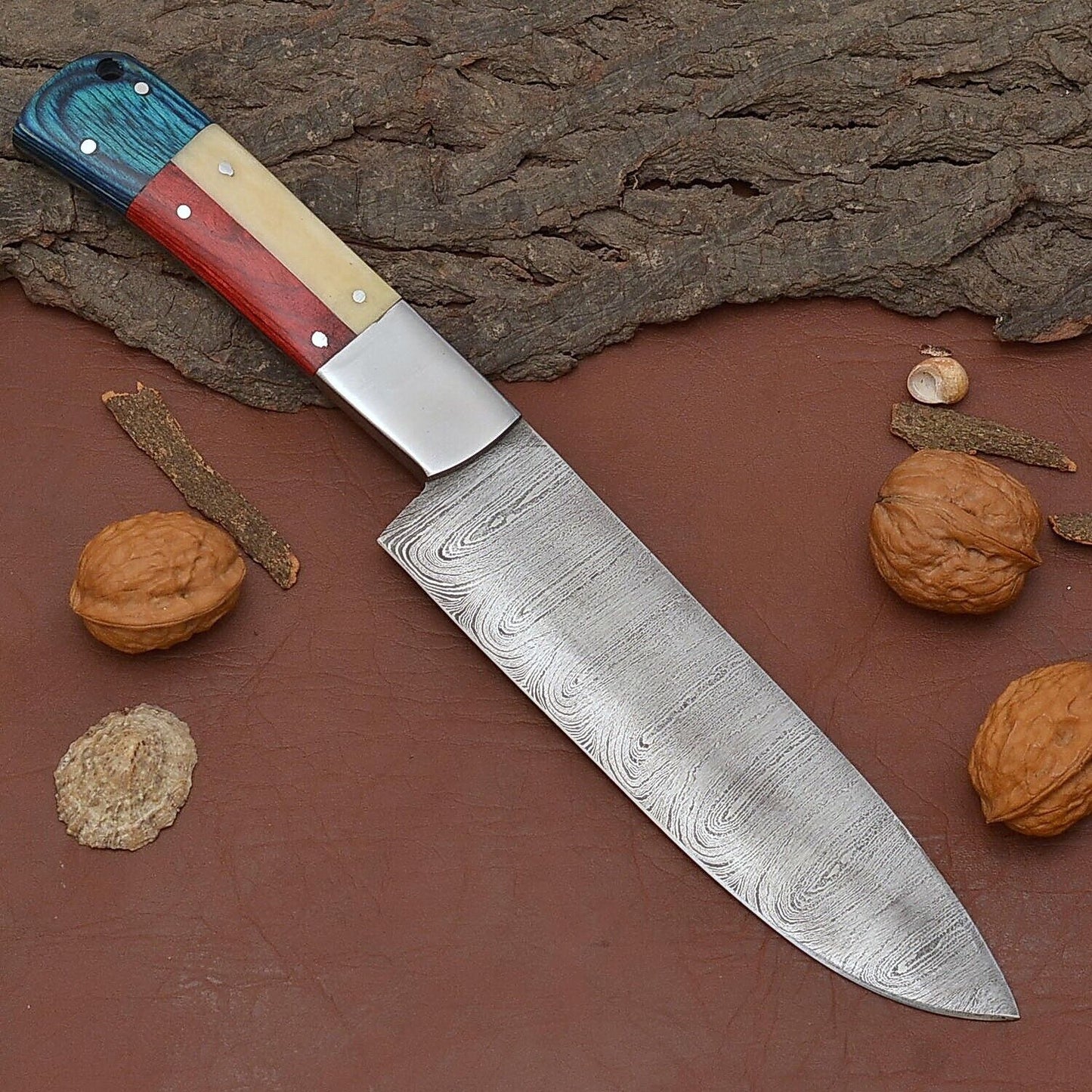 Custom Handmade Damascus Steel Fillet Knife  Professional Kitchen Knife Gift 1