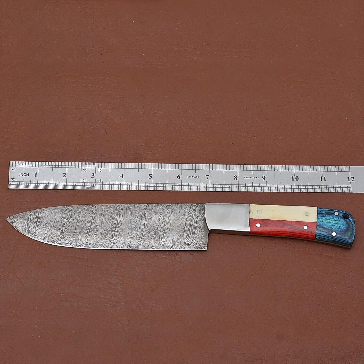 Custom Handmade Damascus Steel Fillet Knife  Professional Kitchen Knife Gift 2