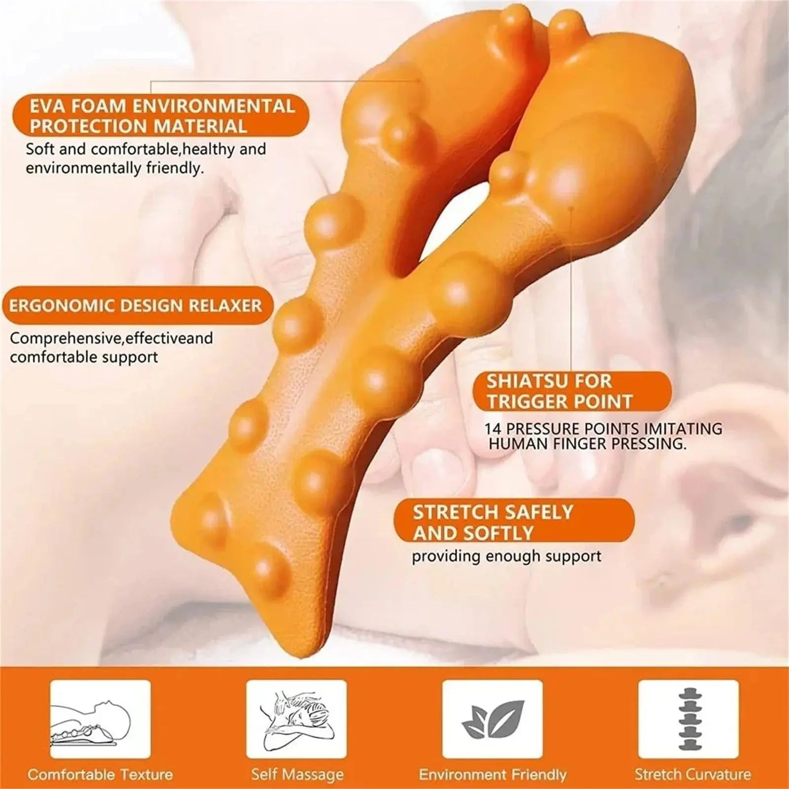 Neck Support Device Massager For Neck Shoulder Stretcher Cervical Traction Device Trigger Point Mas 4