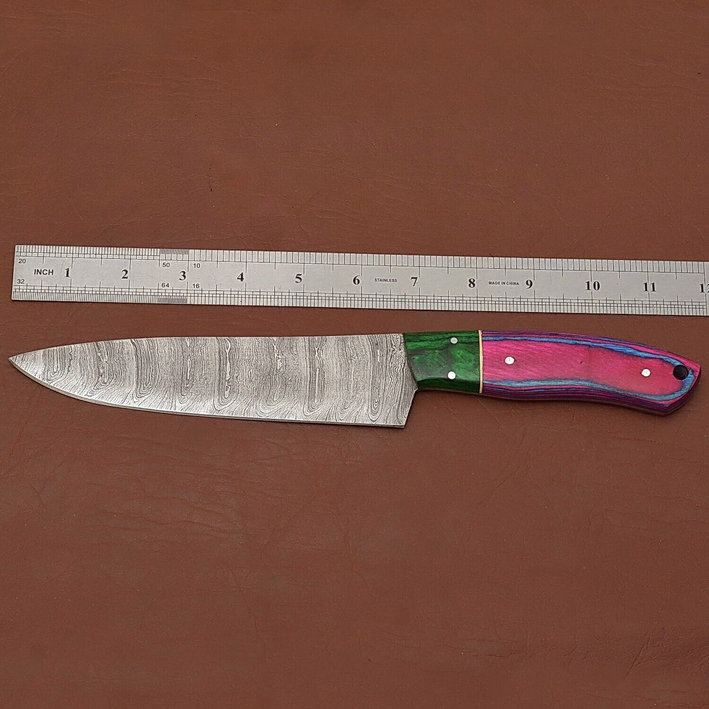 Handcrafted Damascus Steel Chef Knife  7 Inch Fillet Knife For Kitchen  Outdoor Tasks 1