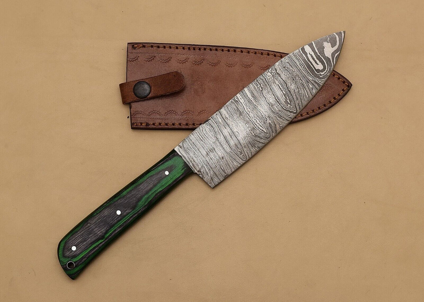 Razor Sharp Handmade Damascus Steel Fillet Knife  12 Chef Knife With Pakka Wood Handle 1