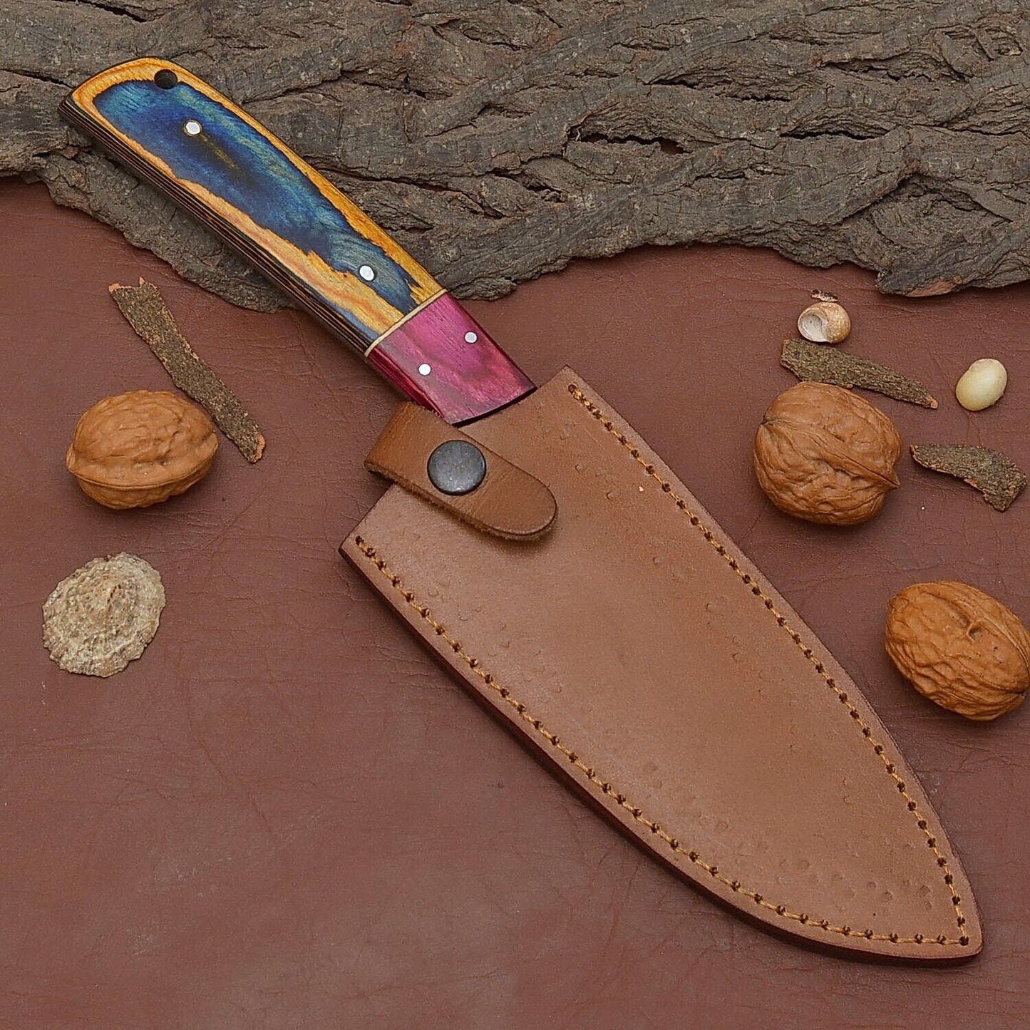 Damascus Steel Fillet Knife  HandForged 7 Chef Knife For Professional Use 3