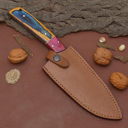 Damascus Steel Fillet Knife  HandForged 7 Chef Knife For Professional Use 3