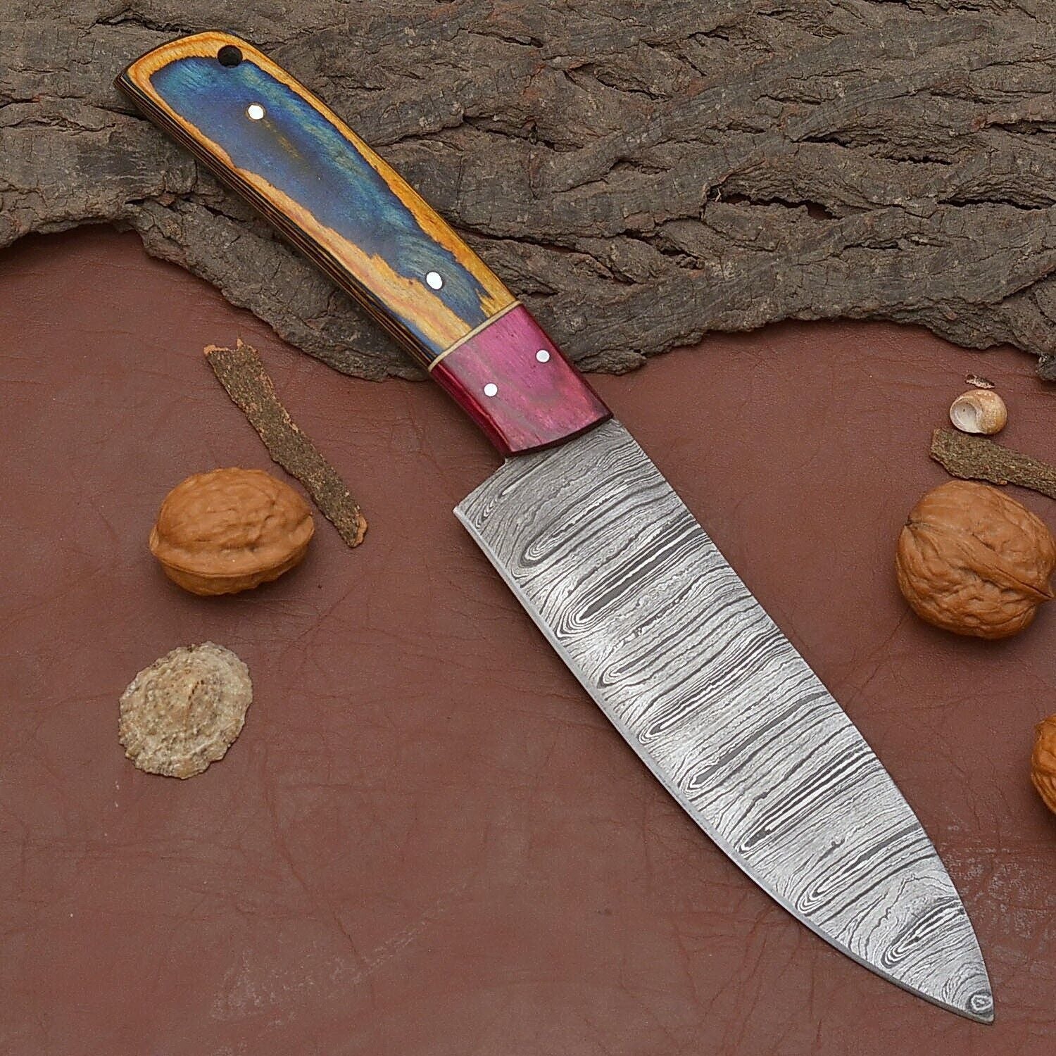 Damascus Steel Fillet Knife  HandForged 7 Chef Knife For Professional Use 2