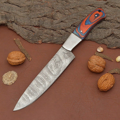 Professional Damascus Steel Fillet Knife – 12" Custom Handmade Kitchen Knife
