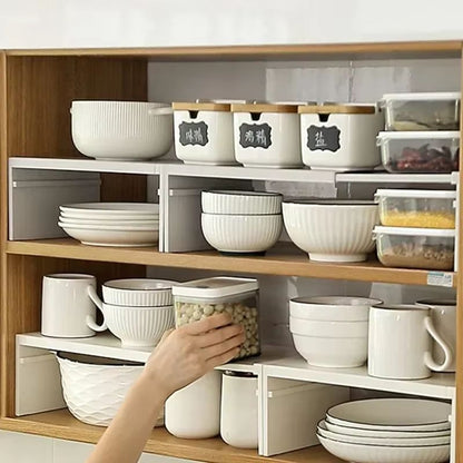 SpaceEase Retractable Kitchen Cabinet Organizer  Adjustable Shelf  Spice Rack For Cupboards Bottles 5