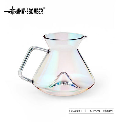 MHW3BOMBER Hill Coffee Server  High Borosilicate Glass Pour Over Server With Ergonomic Handle For B 9