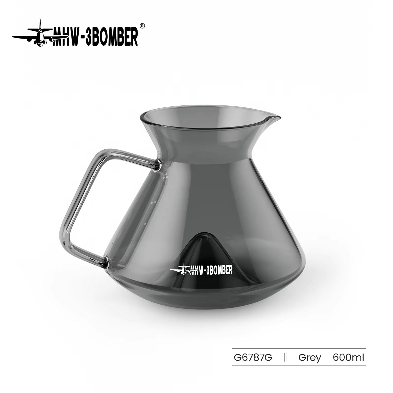 MHW3BOMBER Hill Coffee Server  High Borosilicate Glass Pour Over Server With Ergonomic Handle For B 8