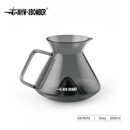 MHW3BOMBER Hill Coffee Server  High Borosilicate Glass Pour Over Server With Ergonomic Handle For B 8
