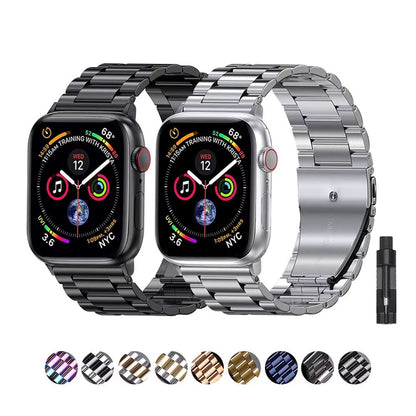 LuxeLink Stainless Steel Band for Apple Watch Ultra 3/2/1 – Premium Metal Bracelet Strap for iWatch Series SE 11 10 9 8