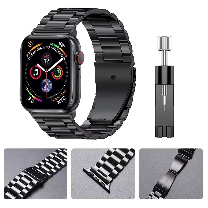 LuxeLink Stainless Steel Band For Apple Watch Ultra 321  Premium Metal Bracelet Strap For IWatch Se 1