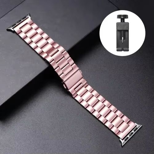 LuxeLink Stainless Steel Band For Apple Watch Ultra 321  Premium Metal Bracelet Strap For IWatch Se 25