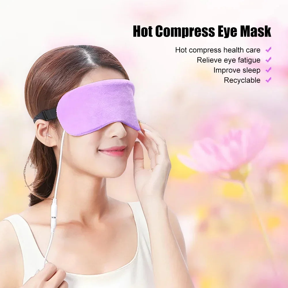 Warm Compress USB Heated Eye Mask, Dark Circles & Puffiness Relief, Eye Mask for Dry Eyes and Better Sleep