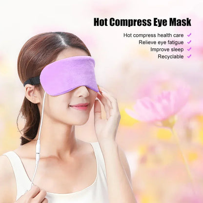 Warm Compress USB Heated Eye Mask, Dark Circles & Puffiness Relief, Eye Mask for Dry Eyes and Better Sleep