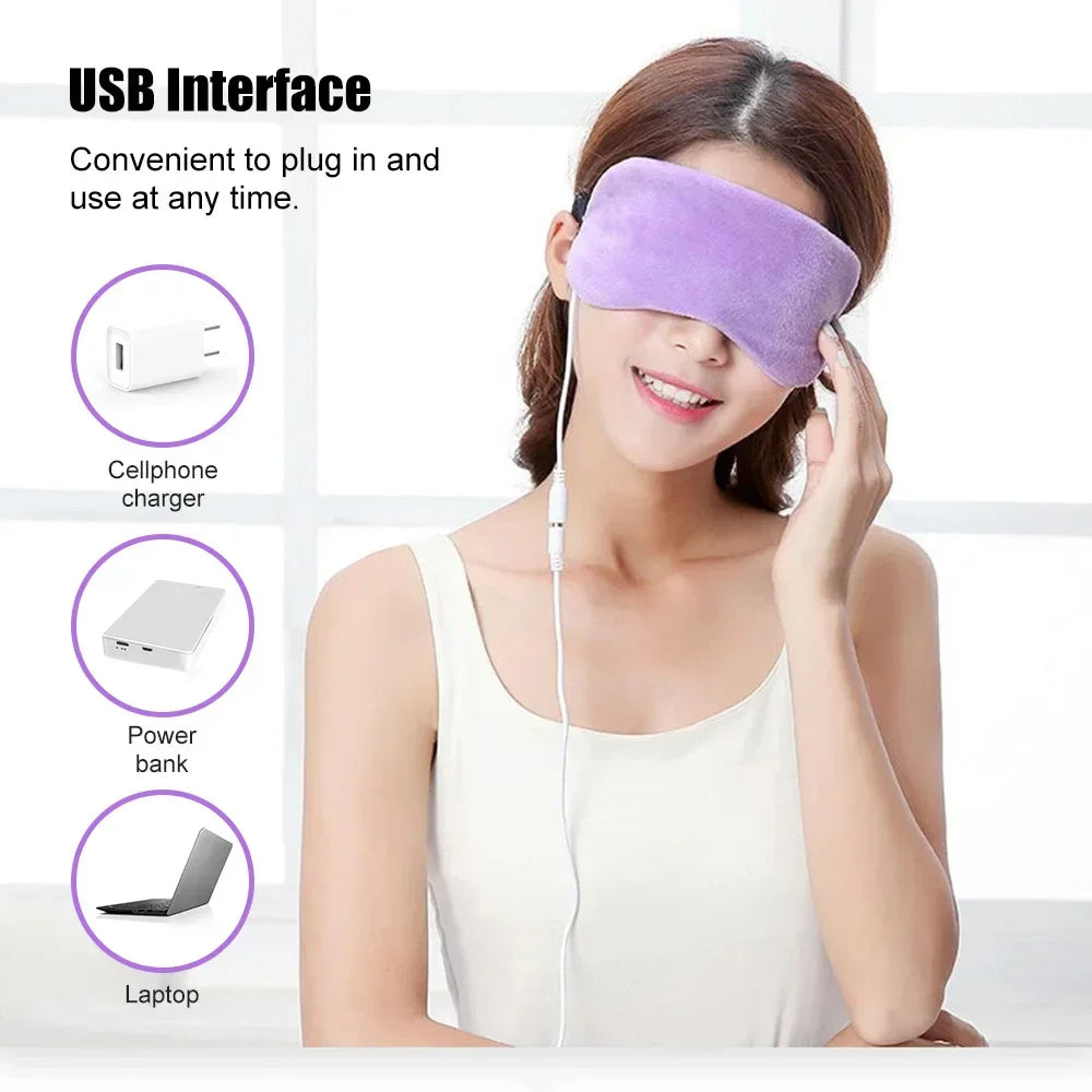 Warm Compress USB Heated Eye Mask Dark Circles  Puffiness Relief Eye Mask For Dry Eyes And Better S 3