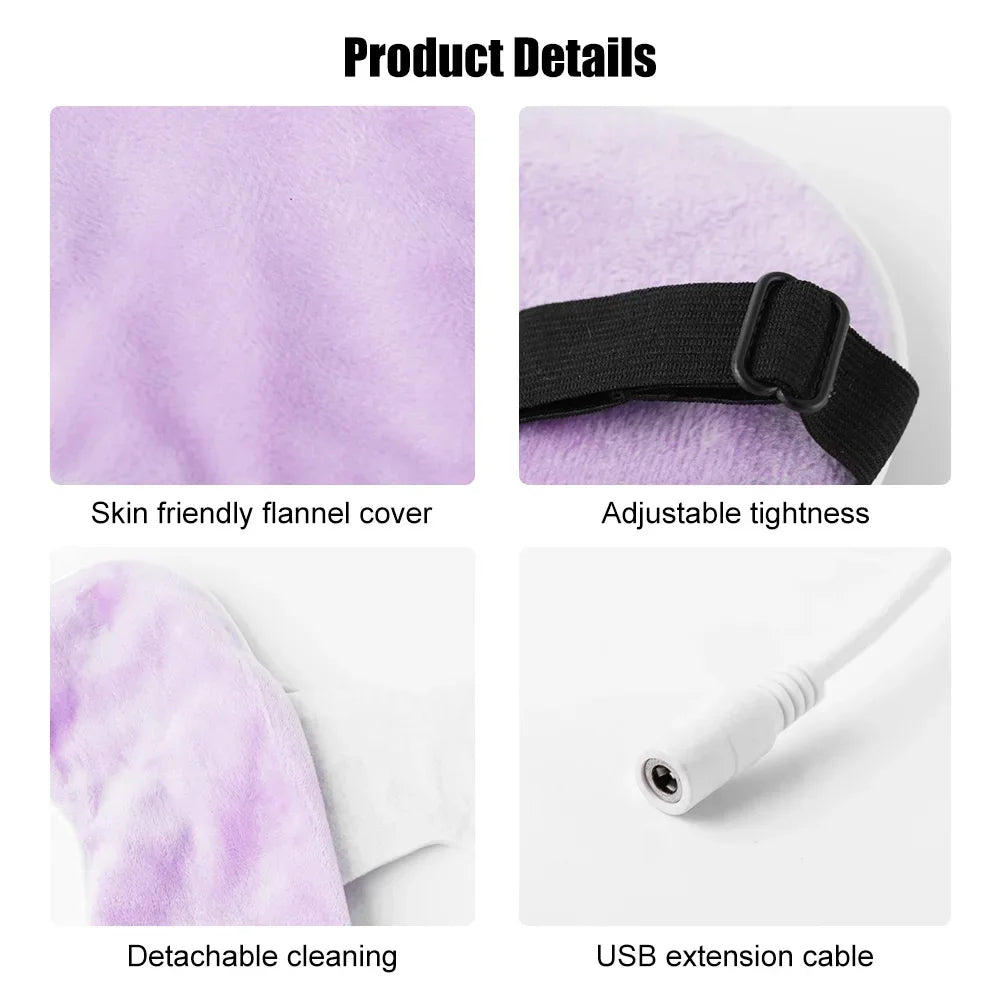 Warm Compress USB Heated Eye Mask Dark Circles  Puffiness Relief Eye Mask For Dry Eyes And Better S 5