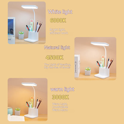 USB Desk Lamp Dimmable Eye Protection Reading Light Flexible Goose Neck For Bedroom Bedside Dormito 4