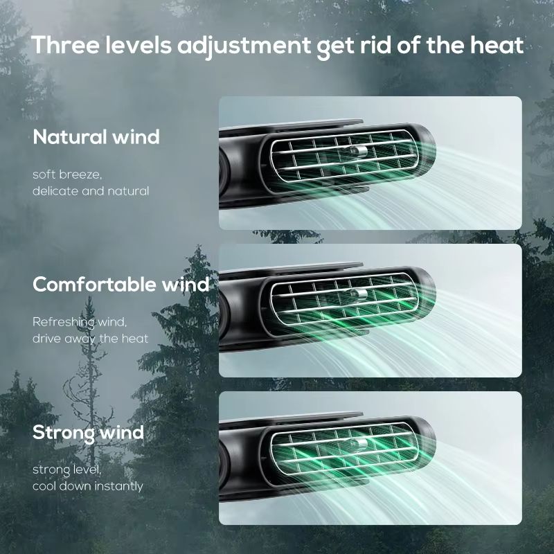 CoolRide Car Headrest Cooling Fan  3Speed Adjustable Rear Seat Air Circulation Fan For Summer Comfo 3