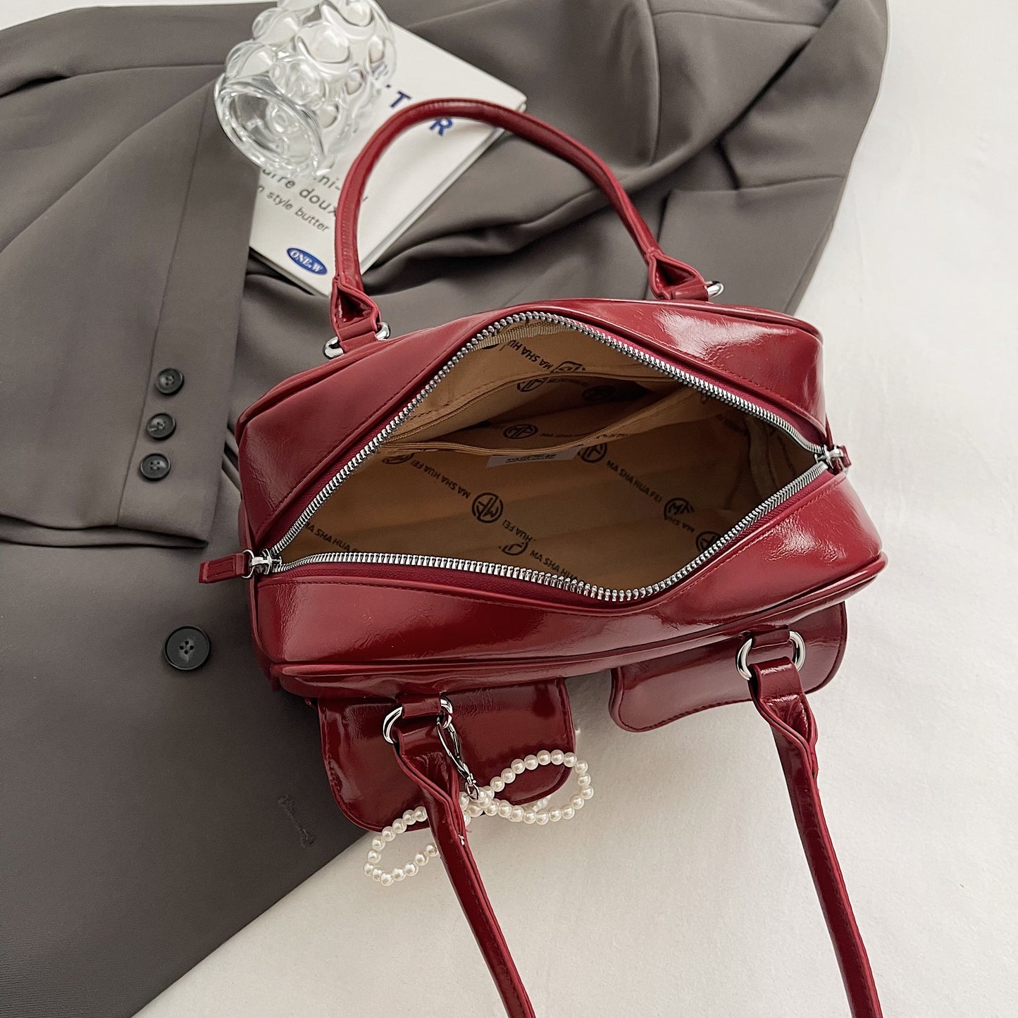 New Simple Leisure Pillow Bag, Korean Edition Fashionable Underarm Bow Bag, Trendy Versatile Shoulder Bag for Women