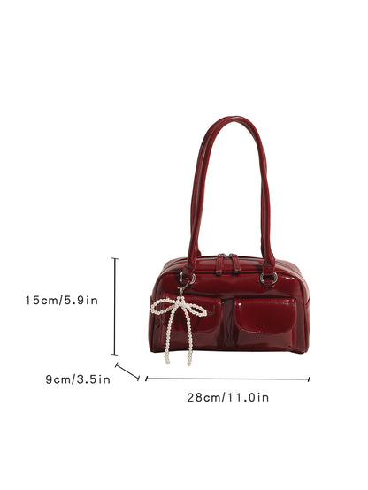 New Simple Leisure Pillow Bag, Korean Edition Fashionable Underarm Bow Bag, Trendy Versatile Shoulder Bag for Women