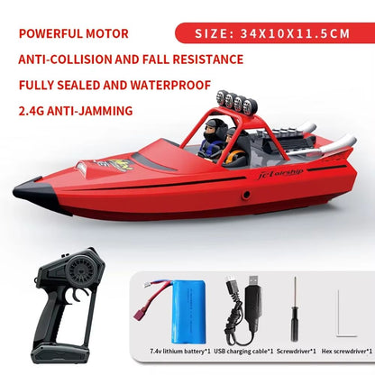 TY725 HighSpeed RC Jet Boat  Turbojet Remote Control Boat With Low Battery Alarm For Adults  Kids 6