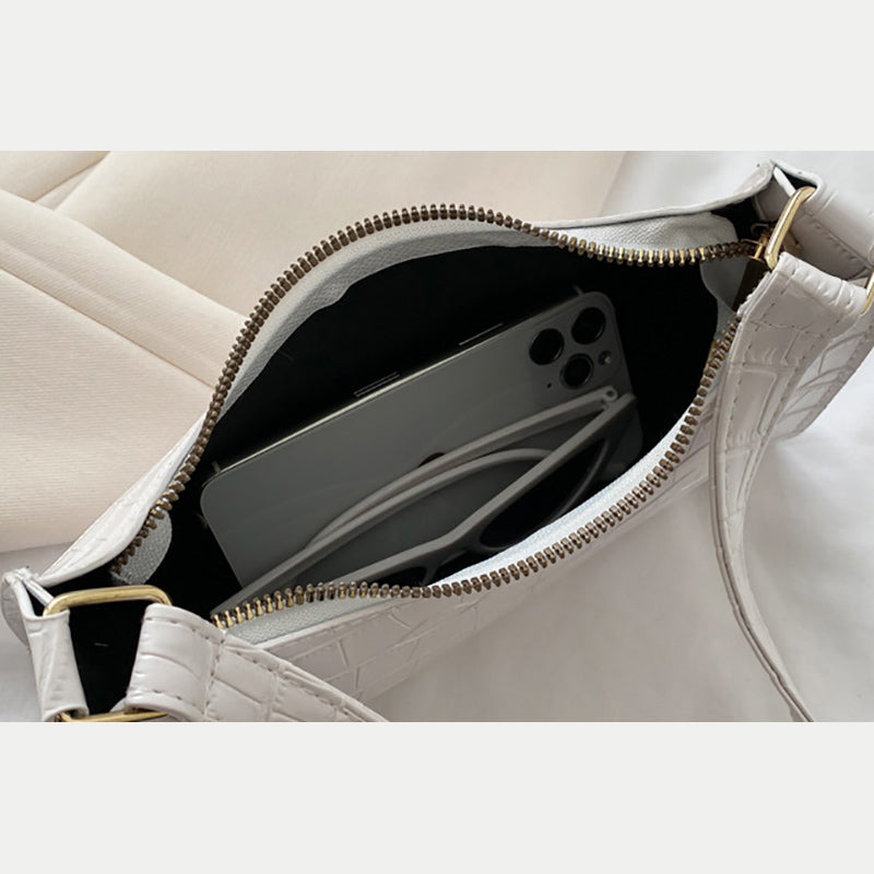 Alligator Pattern Fashion PU Leather Handbag For Women Small Underarm Messenger Bag Stylish Female  2