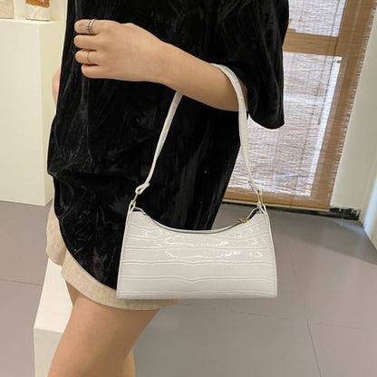 Alligator Pattern Fashion PU Leather Handbag For Women Small Underarm Messenger Bag Stylish Female  3