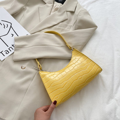 Alligator Pattern Fashion PU Leather Handbag For Women Small Underarm Messenger Bag Stylish Female  9