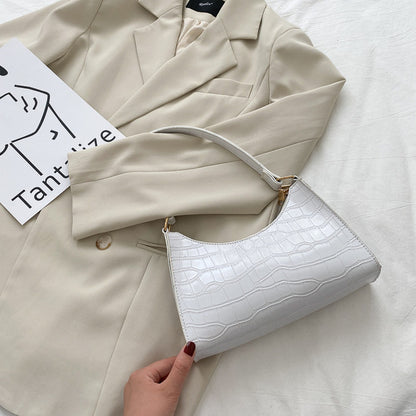 Alligator Pattern Fashion PU Leather Handbag For Women Small Underarm Messenger Bag Stylish Female  13